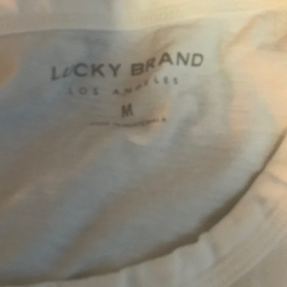 Lucky Brand Faded Creme Good Luck & Good Fortune Retro T-shirt - Picture 3 of 3